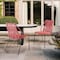 Armen Living Clip Indoor Outdoor Stackable Steel Dining Chair with Brick Red Rope, PK2 LCCPSIBRK - alternate 5